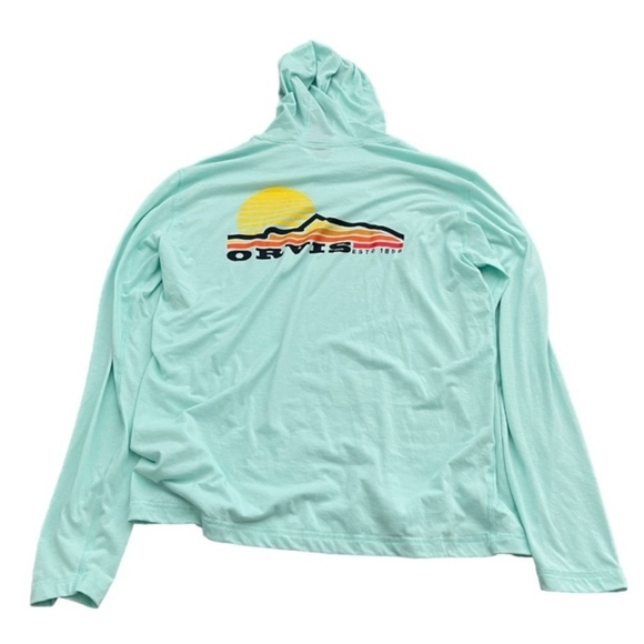 ORVIS // Mountain Rise Drirelease Long Sleeve Hoodie // Large // Seafoam - Picture 1 of 8